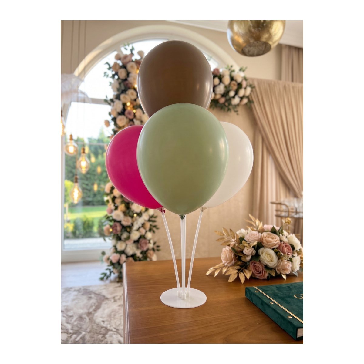 4'lü Balon Standı Aparatı - Doğum Günü Ve Parti İçin Pratik Balon Tutucu Stand